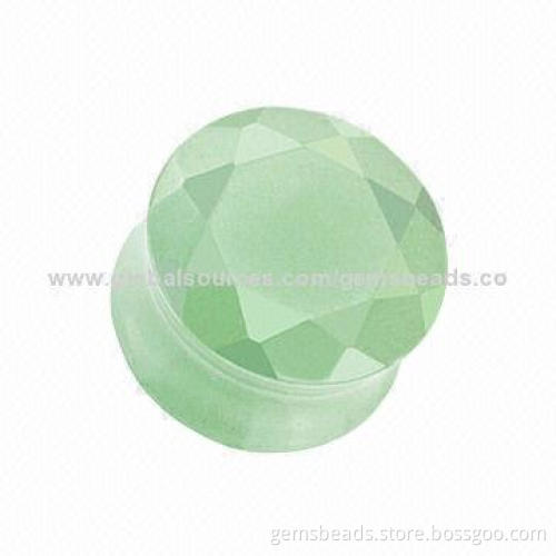 Body jewelry earplugs in gemstone